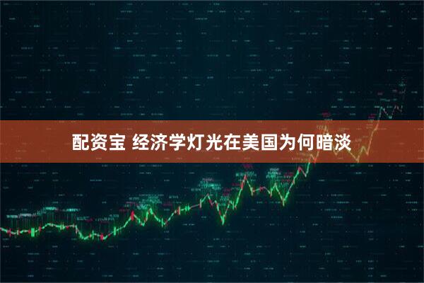 配资宝 经济学灯光在美国为何暗淡